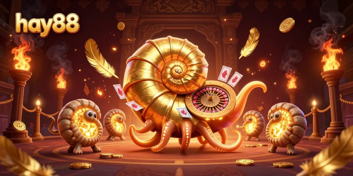 Engage in exciting gameplay at hay88 with a vibrant scene of casino elements and ancient treasures.