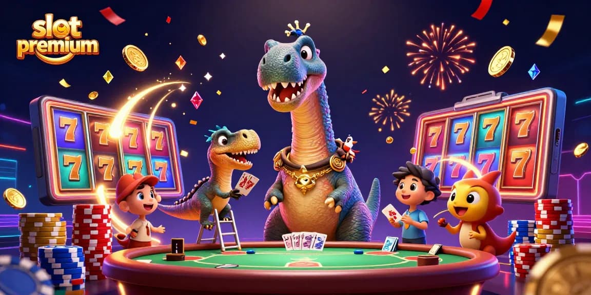 Experience the thrill of slot premium with a dynamic 3D casino scene featuring vibrant elements!
