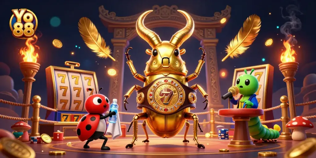 Engage in thrilling gameplay at Yo 88 with dynamic casino elements and vibrant characters.
