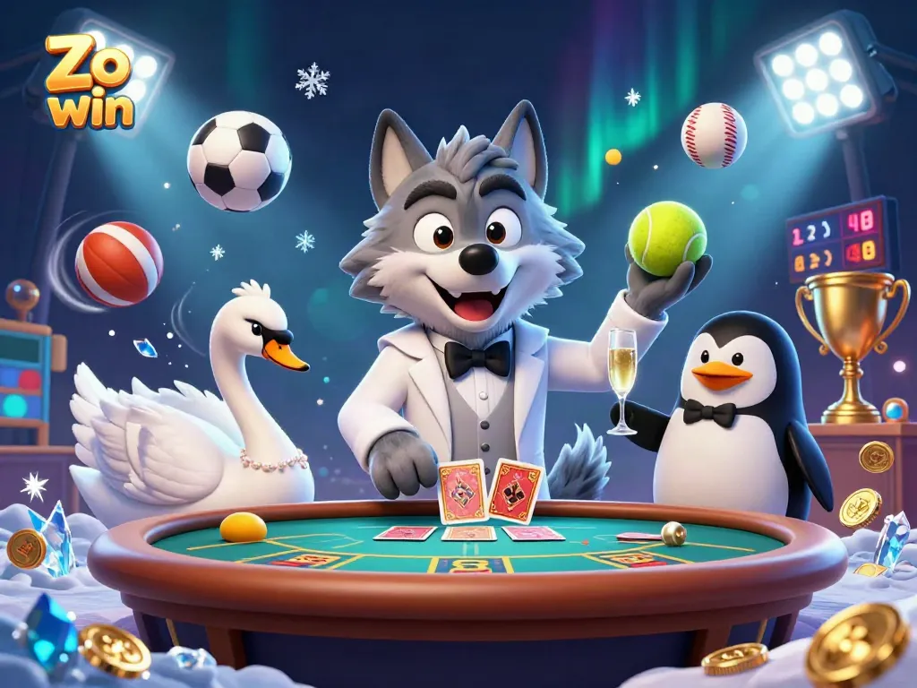 Engage with Zo win at the baccarat table while winning big in a vibrant casino scene.