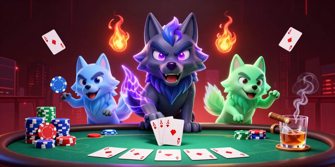 Experience the thrill of hitclub1 with a mesmerizing 3D casino scene featuring a ghostly pack leader and poker action.
