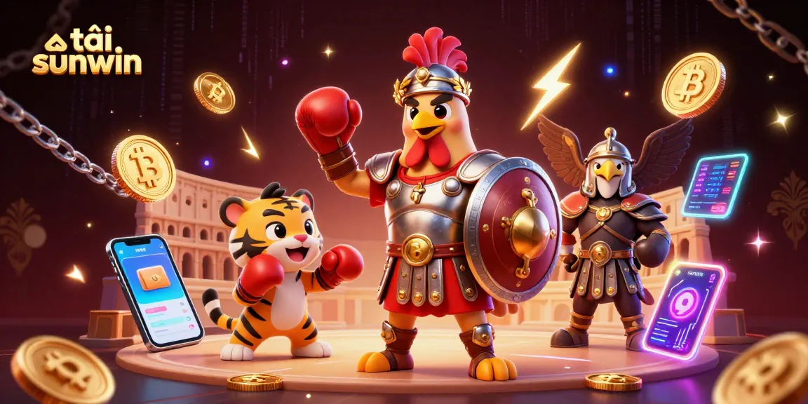 Experience the thrill of tải sunwin with our striking 3D casino arena featuring iconic characters and crypto elements.