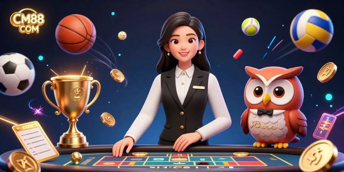 Engage bets with CM88 COM's lively baccarat scene featuring professional dealers and dynamic game elements.
