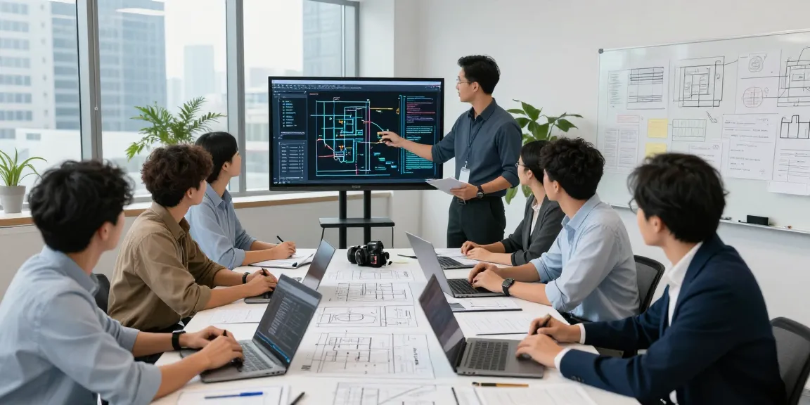 Engineers collaborating in a professional setting, showcasing Engineering Services Canada expertise.