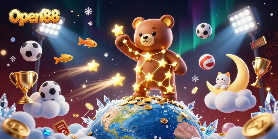 Open88 captivates players with a dynamic casino atmosphere, combining cosmic characters and vibrant game elements.