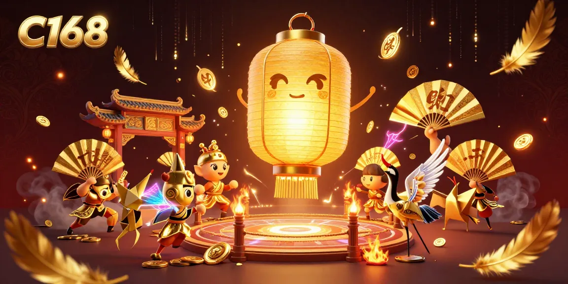 Engage with C168's thrilling casino experience, featuring a golden lantern spirit and dynamic gaming atmosphere.