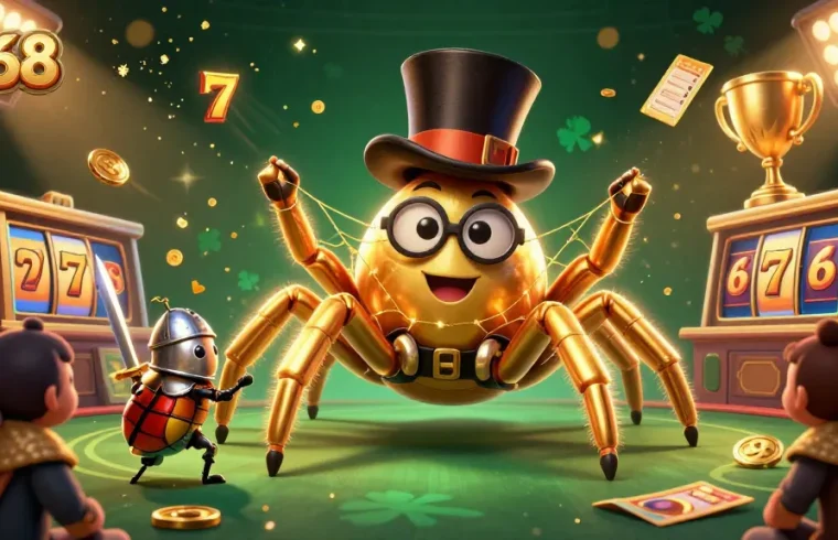 Spin the reels at C168 with a lively 3D casino scene filled with action and excitement.